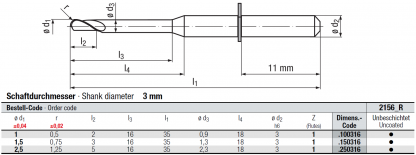 Freza pentru PMMA/PEEK Wax; VHF L35 - imagine 2