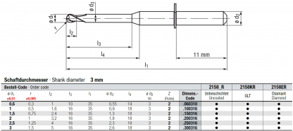 Freza pentru Zirconiu; VHF L35 - imagine 2